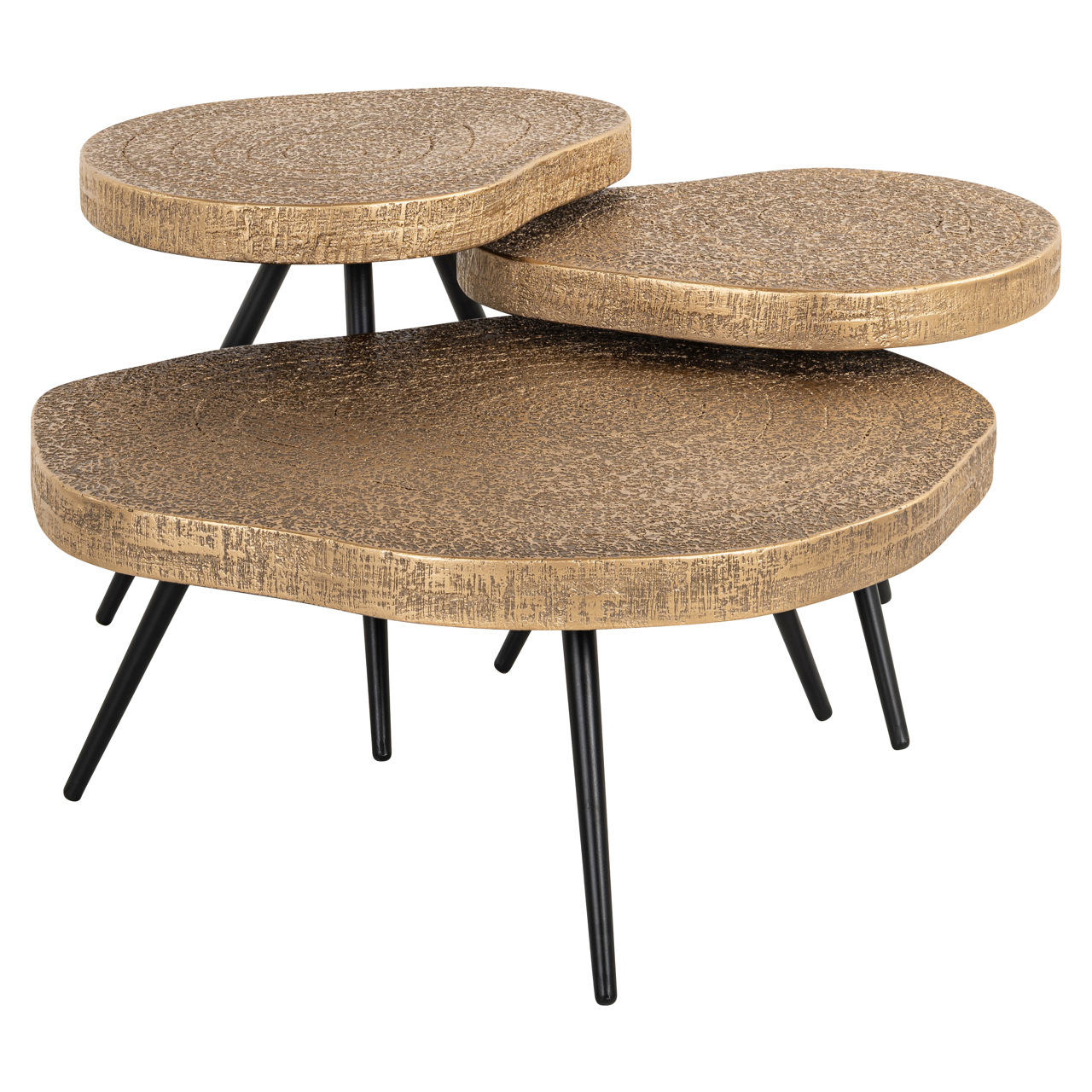 Symba SET3 dohányzóasztal-szett 76x53x53 - bronze